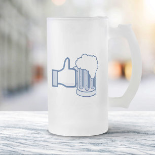 Caneca De Cerveja Vidro Jateado Como Cerveja