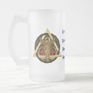 Caneca De Cerveja Vidro Jateado Conceito universal médico do artista do design