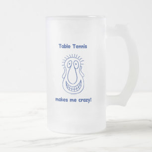 Caneca De Cerveja Vidro Jateado Conduz-me ténis de mesa louco