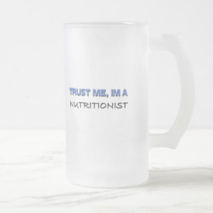 Caneca De Cerveja Vidro Jateado Confie que eu mim é um nutricionista