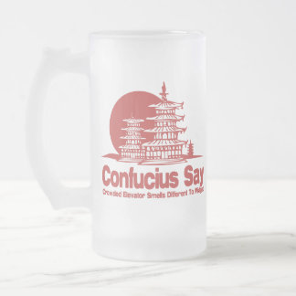 Caneca De Cerveja Vidro Jateado Confucius diz
