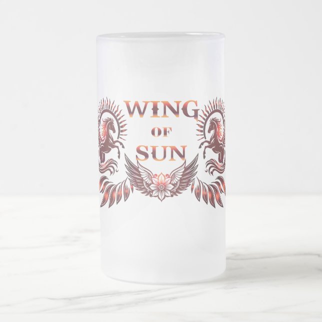 Caneca De Cerveja Vidro Jateado Copo de Cerveja Asa do Sol (Centro)