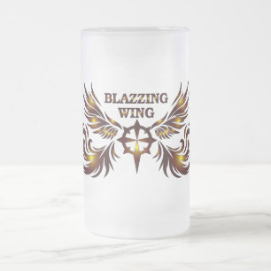 Caneca De Cerveja Vidro Jateado Copo de Cerveja Asa Flamejante