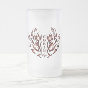 Caneca De Cerveja Vidro Jateado Copo de Cerveja Cobin