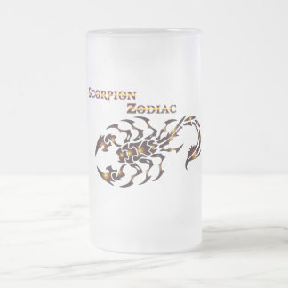 Caneca De Cerveja Vidro Jateado Copo de Cerveja Escorpião Zodíaco
