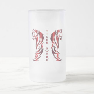 Caneca De Cerveja Vidro Jateado Copo de Cerveja Espada Tigre
