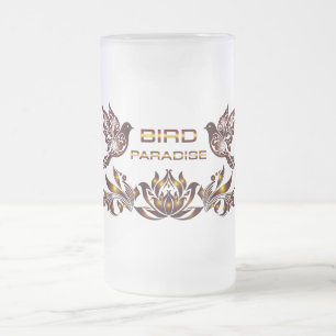 Caneca De Cerveja Vidro Jateado Copo de Cerveja PARAÍSO DAS AVES