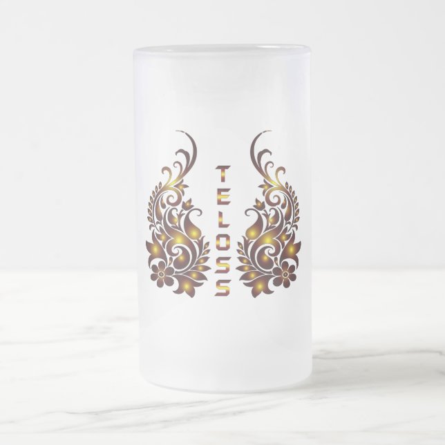 Caneca De Cerveja Vidro Jateado Copo de Cerveja Teloss (Centro)