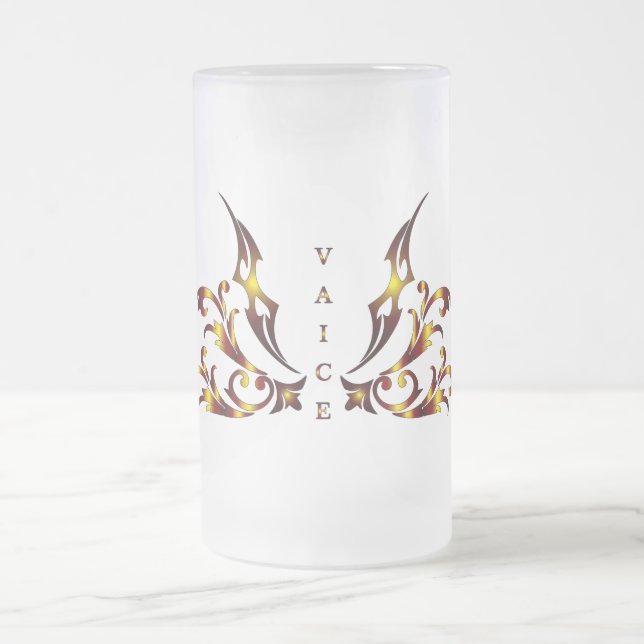 Caneca De Cerveja Vidro Jateado Copo de Cerveja VaIce (Centro)