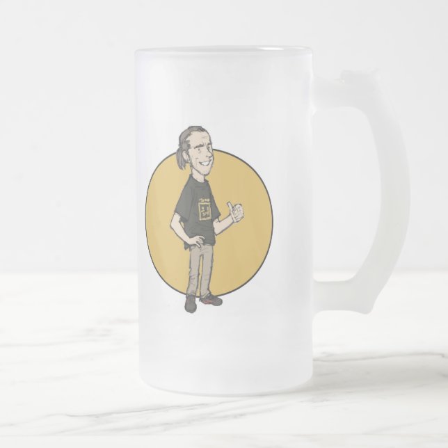 Caneca De Cerveja Vidro Jateado Copo dos coletores do GP de Simon (Direita)