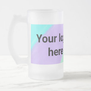 Caneca De Cerveja Vidro Jateado Cor simples pastel adicione seu logotipo texto per