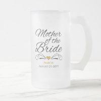 Coração Personalizado da Mãe Dourada da Noiva