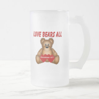 Caneca De Cerveja Vidro Jateado Corinthians Love Bears All