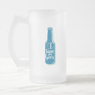 Caneca De Cerveja Vidro Jateado Corro Para Uma Garrafa Azul De Humor De Malhação D