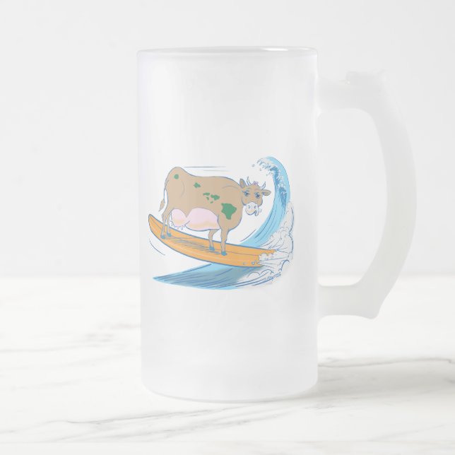 Caneca De Cerveja Vidro Jateado CoWaBuNgA (Direita)