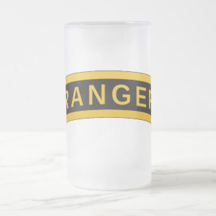 Caneca De Cerveja Vidro Jateado Crachá de Ranger