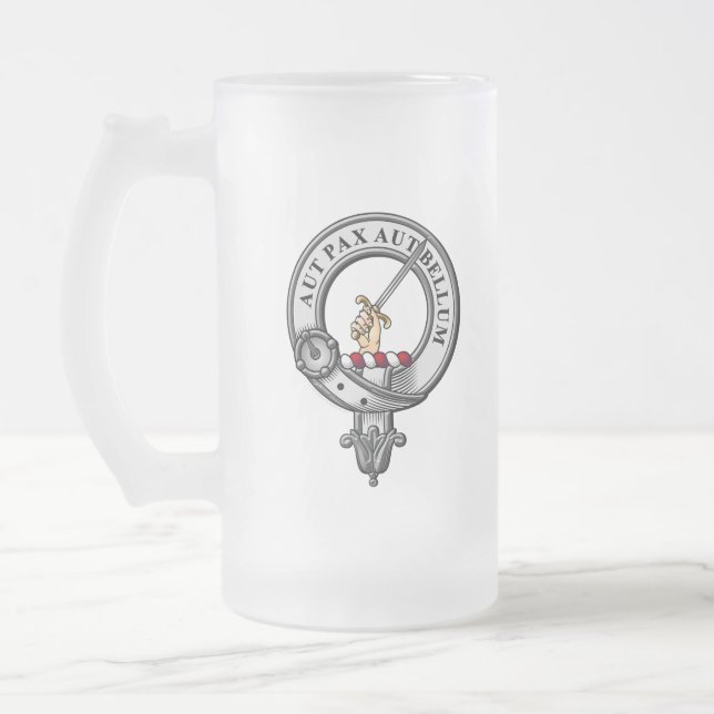 Caneca De Cerveja Vidro Jateado Crachá Gunn Crest (Esquerda)