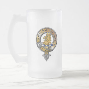 Caneca De Cerveja Vidro Jateado Crachá MacGregor Crest