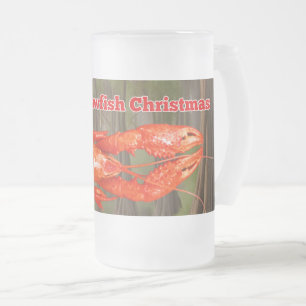 Caneca De Cerveja Vidro Jateado Crawfish Mug