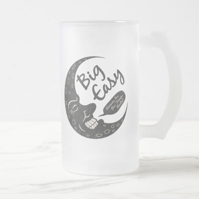 Caneca De Cerveja Vidro Jateado Crescente fácil grande (Direita)