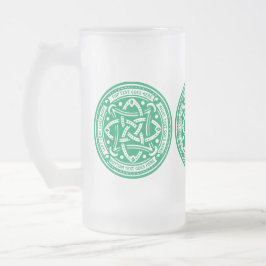 Caneca De Cerveja Vidro Jateado Criar seu próprio irlandês celta do verde do trevo