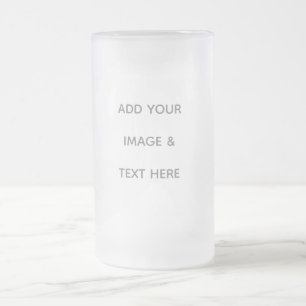 Caneca De Cerveja Vidro Jateado Crie o Seu Próprio branco