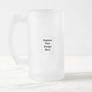 Caneca De Cerveja Vidro Jateado Crie o Seu Próprio branco