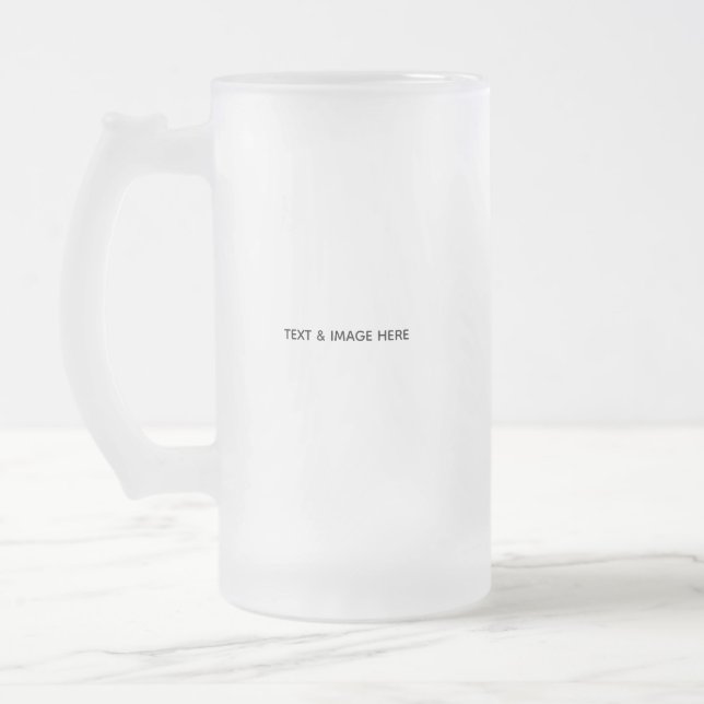 Caneca De Cerveja Vidro Jateado Crie seu próprio branco (Esquerda)