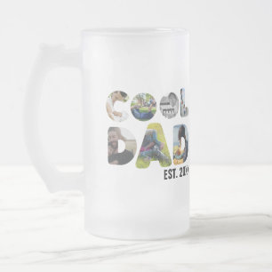 Caneca De Cerveja Vidro Jateado Crie sua própria fotografia de 7 letras do pai leg