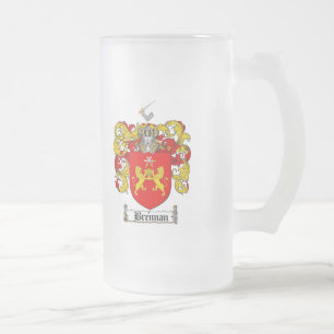 CANECA DE CERVEJA VIDRO JATEADO CRISTA DA FAMÍLIA DE BRENNAN - BRASÃO DE BRENNAN
