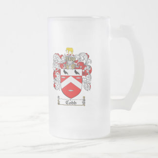 CANECA DE CERVEJA VIDRO JATEADO CRISTA DA FAMÍLIA DE COBB - BRASÃO DE COBB