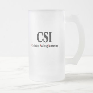 Caneca De Cerveja Vidro Jateado Cristãos CSI