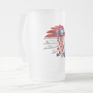 Caneca De Cerveja Vidro Jateado Croácia