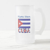 Cuba e a bandeira azul escura cubana personalizada