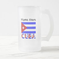 Cuba e Bandeira Cubana Azul Claro Personalizado 