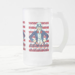 Caneca De Cerveja Vidro Jateado Cuidado com a Ira do Homem Paciente