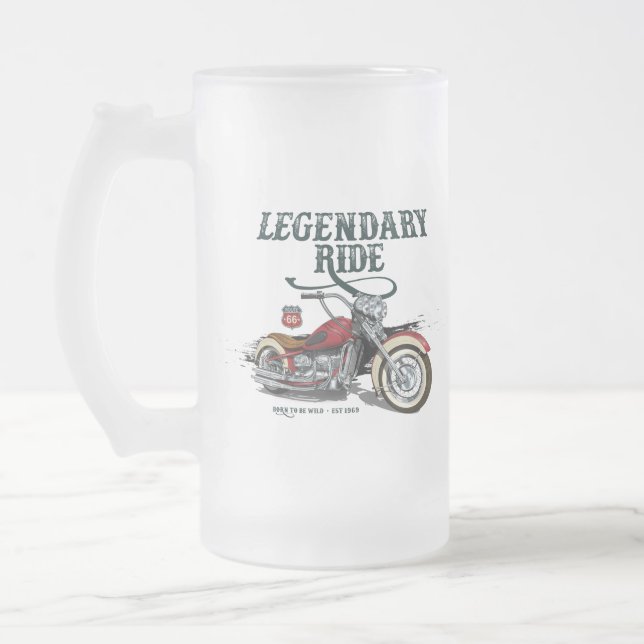 Caneca De Cerveja Vidro Jateado Curso Legendário (Esquerda)