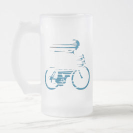 Caneca De Cerveja Vidro Jateado Cyclist