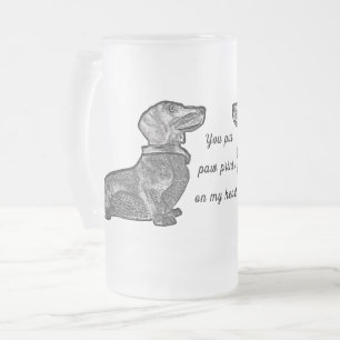 Caneca De Cerveja Vidro Jateado Dachshund