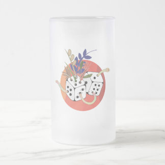 Caneca De Cerveja Vidro Jateado Dados no Universo Paralelo
