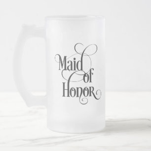 Caneca De Cerveja Vidro Jateado Dama de Honra