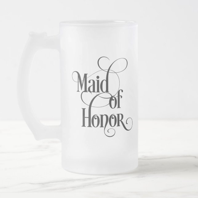 Caneca De Cerveja Vidro Jateado Dama de Honra (Esquerda)