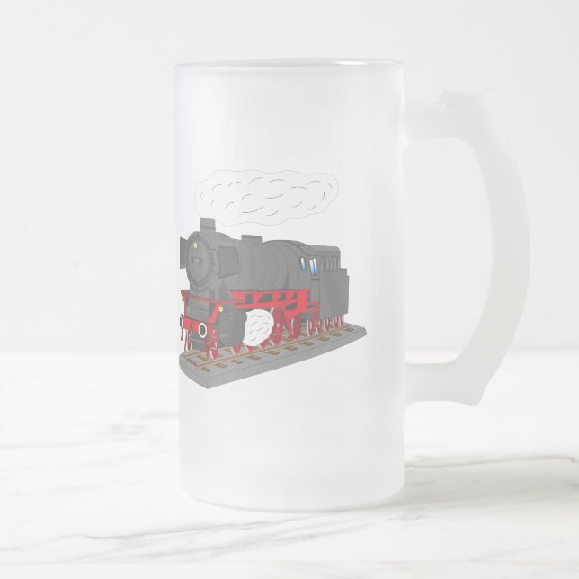 Caneca De Cerveja Vidro Jateado Dampflokomotive (Direita)