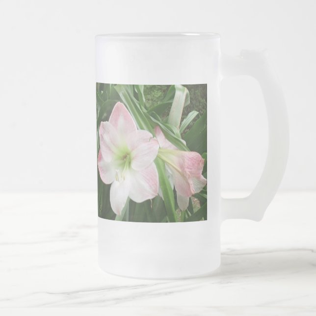 Caneca De Cerveja Vidro Jateado Dança do Amaryllis! Vidro da bebida do fosco (Direita)