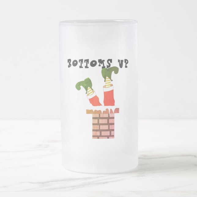 Caneca De Cerveja Vidro Jateado De Cabeça Para Baixo (Centro)
