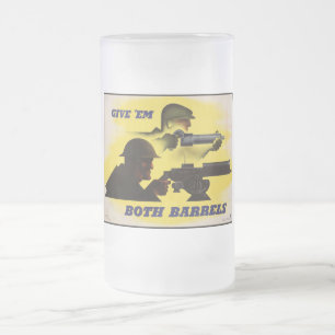 Caneca De Cerveja Vidro Jateado Dê-lhes ambos os barris de combate, esforços de 