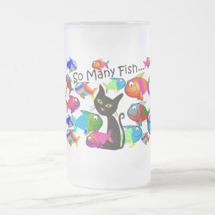 Caneca De Cerveja Vidro Jateado De "presentes dos amantes do gato tão muitos