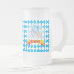 Caneca De Cerveja Vidro Jateado decoração do festival de cerveja OKTOBERFEST Padrã