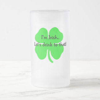 Caneca De Cerveja Vidro Jateado Deixe-nos beber àquele