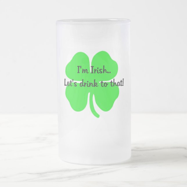 Caneca De Cerveja Vidro Jateado Deixe-nos beber àquele (Centro)